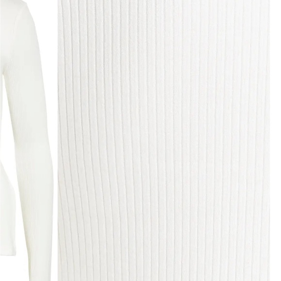 THE RANGE Alloy Button Front Long Sleeve Rib Top - Picture 10 of 12